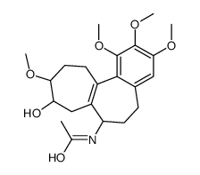 Acetamide, N-(5,6,7,8,9,10,11,12-octahydro-9-hydroxy-1,2,3,10-tetramet hoxybenzo(a)heptalen-7-yl)- Structure