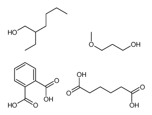 2-ethylhexan-1-ol,hexanedioic acid,3-methoxypropan-1-ol,phthalic acid结构式