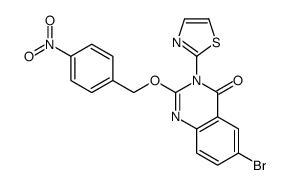 6-bromo-2-[(4-nitrophenyl)methoxy]-3-(1,3-thiazol-2-yl)quinazolin-4-one Structure