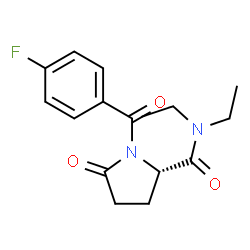 (S)-N,N-diethyl-1-(4-fluorobenzoyl)-5-oxopyrrolidine-2-carboxamide结构式