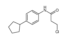 3-chloro-N-(4-cyclopentylphenyl)propanamide结构式