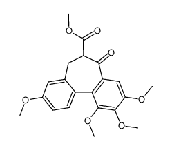 1,2,3,9-tetramethoxy-5-oxo-6,7-dihydro-5H-dibenzo[a,c]cycloheptene-6-carboxylic acid methyl ester结构式