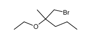 2-ethoxy-1-bromo-2-methyl-pentane Structure