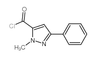 2-methyl-5-phenylpyrazole-3-carbonyl chloride Structure