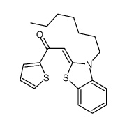2-(3-heptyl-1,3-benzothiazol-2-ylidene)-1-thiophen-2-ylethanone Structure