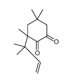 3,5,5-trimethyl-3-(2-methylbut-3-en-2-yl)cyclohexane-1,2-dione Structure