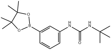 1-(叔丁基)-3-(3-(4,4,5,5-四甲基-1,3,2-二氧硼杂环戊烷-2-基)苯基)脲结构式