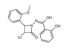 N-[3-chloro-2-(2-methoxyphenyl)-4-oxo-azetidin-1-yl]-2-hydroxy-benzami de Structure