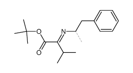 tert-butyl 3-methyl-2-((1-phenylpropan-2-yl)imino)butanoate Structure