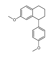 1,2,3,4-tetrahydro-7-methoxy-1-(4'-methoxyphenyl)naphthalene Structure
