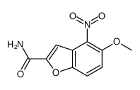 5-methoxy-4-nitro-1-benzofuran-2-carboxamide结构式