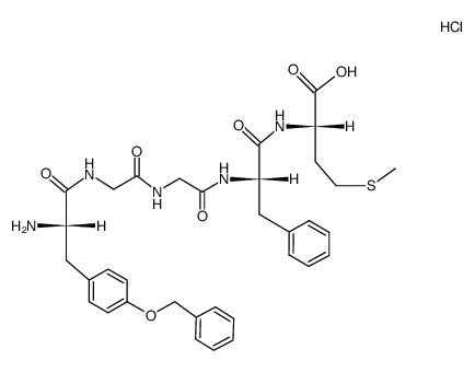 O-Benzyl-L-tyrosyl-glycyl-glycyl-L-phenylalanyl-L-methionin-hydrochlorid结构式