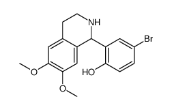 4-bromo-2-(6,7-dimethoxy-1,2,3,4-tetrahydroisoquinolin-1-yl)phenol结构式