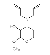 4-(diprop-2-enylamino)-2-methoxy-oxan-3-ol结构式