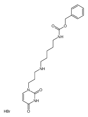 N-<3-(1-uracilyl)propyl>-N'-carbobenzoxypentamethylenediamine hydrobromide Structure