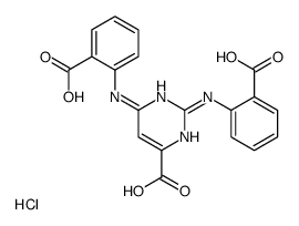 2,6-bis(2-carboxyanilino)pyrimidine-4-carboxylic acid,hydrochloride结构式