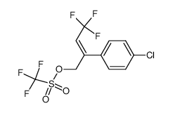 (E)-2-(4-chlorophenyl)-4,4,4-trifluorobut-2-en-1-yl trifluoromethanesulfonate结构式