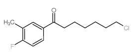 7-CHLORO-1-(4-FLUORO-3-METHYLPHENYL)-1-OXOHEPTANE Structure