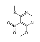 4-methoxy-6-methylsulfanyl-5-nitropyrimidine Structure