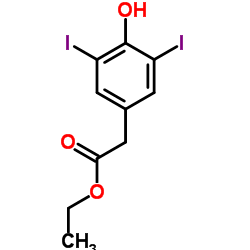 Ethyl (4-hydroxy-3,5-diiodophenyl)acetate Structure