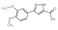 3-(3,4-dimethoxyphenyl)-1H-pyrazole-5-carboxylic acid结构式