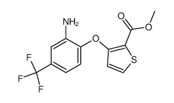 3-(2-Amino-4-trifluoromethyl-phenoxy)-thiophene-2-carboxylic acid methyl ester Structure