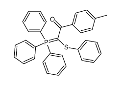 2-(phenylthio)-1-(p-tolyl)-2-(triphenyl-5-phosphanylidene)ethan-1-one结构式