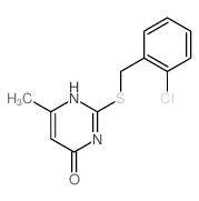 2-[(2-chlorophenyl)methylsulfanyl]-6-methyl-1H-pyrimidin-4-one Structure