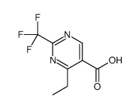 4-ethyl-2-(trifluoromethyl)pyrimidine-5-carboxylic acid Structure