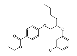 ethyl 4-[2-(3-chlorophenoxy)hexoxy]benzoate结构式