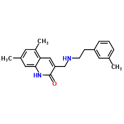 5,7-Dimethyl-3-({[2-(3-methylphenyl)ethyl]amino}methyl)-2(1H)-quinolinone Structure