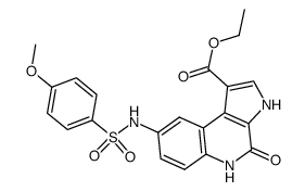 8-(4-methoxy-benzenesulfonylamino)-4-oxo-4,5-dihydro-3H-pyrrolo[2,3-c]quinoline-1-ethyl carboxylate Structure