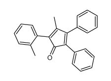 3-methyl-2-(2-methylphenyl)-4,5-diphenylcyclopenta-2,4-dien-1-one结构式