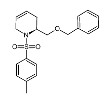 (2S)-2-benzyloxymethyl-1-(4-methylphenylsulfonyl)-1,2,3,6-tetrahydropyridine结构式