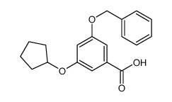 3-苄氧基-5-环戊基氧基-苯甲酸结构式