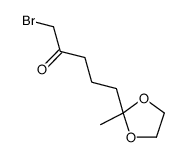 1-bromo-5-(2-methyl-1,3-dioxolan-2-yl)pentan-2-one结构式