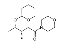 4-[(3S,4S)-3-methyl-4-(tetrahydro-2H-pyran-2-yloxy)pentanoyl]morpholine Structure