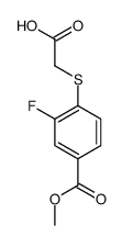 2-(2-fluoro-4-methoxycarbonylphenyl)sulfanylacetic acid Structure