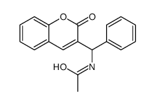 N-[(2-oxochromen-3-yl)-phenylmethyl]acetamide Structure