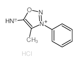 1,2,3-Oxadiazolium,5-amino-4-methyl-3-phenyl-, chloride (1:1) Structure