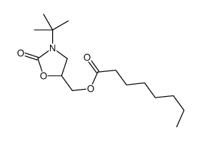 (3-tert-butyl-2-oxo-1,3-oxazolidin-5-yl)methyl octanoate结构式