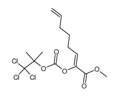methyl 2-((((1,1,1-trichloro-2-methylpropan-2-yl)oxy)carbonyl)oxy)octa-2,7-dienoate结构式