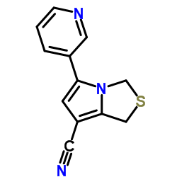 1H,3H-Pyrrolo[1,2-c]thiazole-7-carbonitrile, 5-(3-pyridinyl)结构式