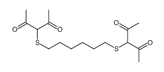 3-[6-(2,4-dioxopentan-3-ylsulfanyl)hexylsulfanyl]pentane-2,4-dione结构式