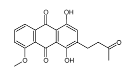 1,4-dihydroxy-5-methoxy-2-(3-oxobutyl)-9,10-anthraquinone结构式