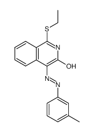 1-(ethylthio)-4-(m-tolyldiazenyl)isoquinolin-3-ol Structure