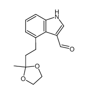 4-(2-(2-methyl-1,3-dioxolan-2-yl)ethyl)-1H-indole-3-carbaldehyde结构式