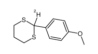2-Deuterio-2-(4-methoxyphenyl)-1,3-dithian结构式