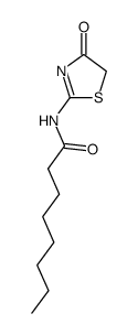 N-(4-oxo-4,5-dihydro-thiazol-2-yl)-octanamide结构式