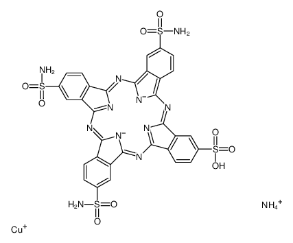 ammonium [9,16,23-trisulphamoyl-29H,31H-phthalocyanine-2-sulphonato(3-)-N29,N30,N31,N32]cuprate(1-) Structure